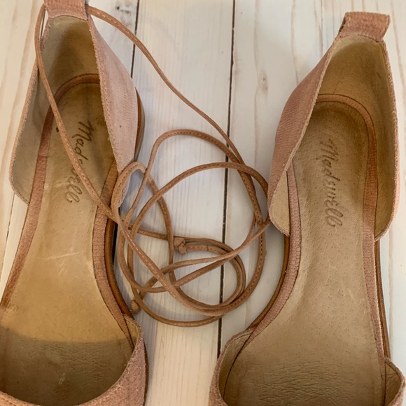Blush Arielle d’Orsay Madewell flats Sz 7.5 - Picture 2 of 5